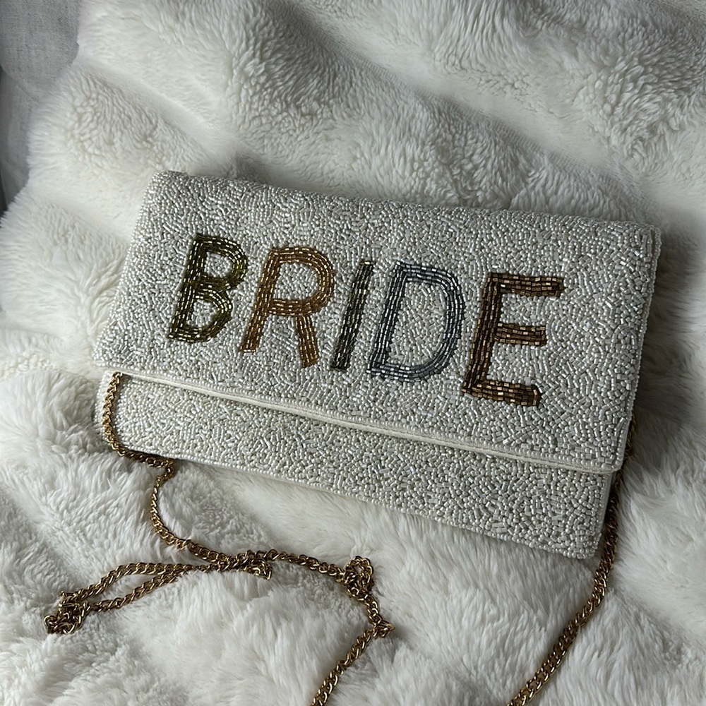 Bride crossbody clutch